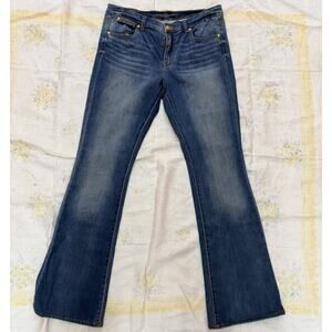 Michael Kors Women’s Boot‑Cut Denim Jeans US12 Medium Wash Flares Whiskered